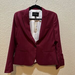Banana Republic Maroon Machine Washable Blazer, Size 6P